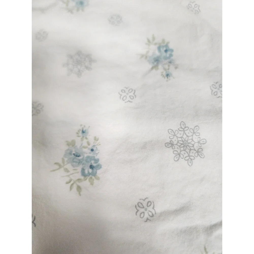 Simply Shabby Chic TWIN ‎ Flat Fitted Sheets Pillowcase   Blue Roses  Floral